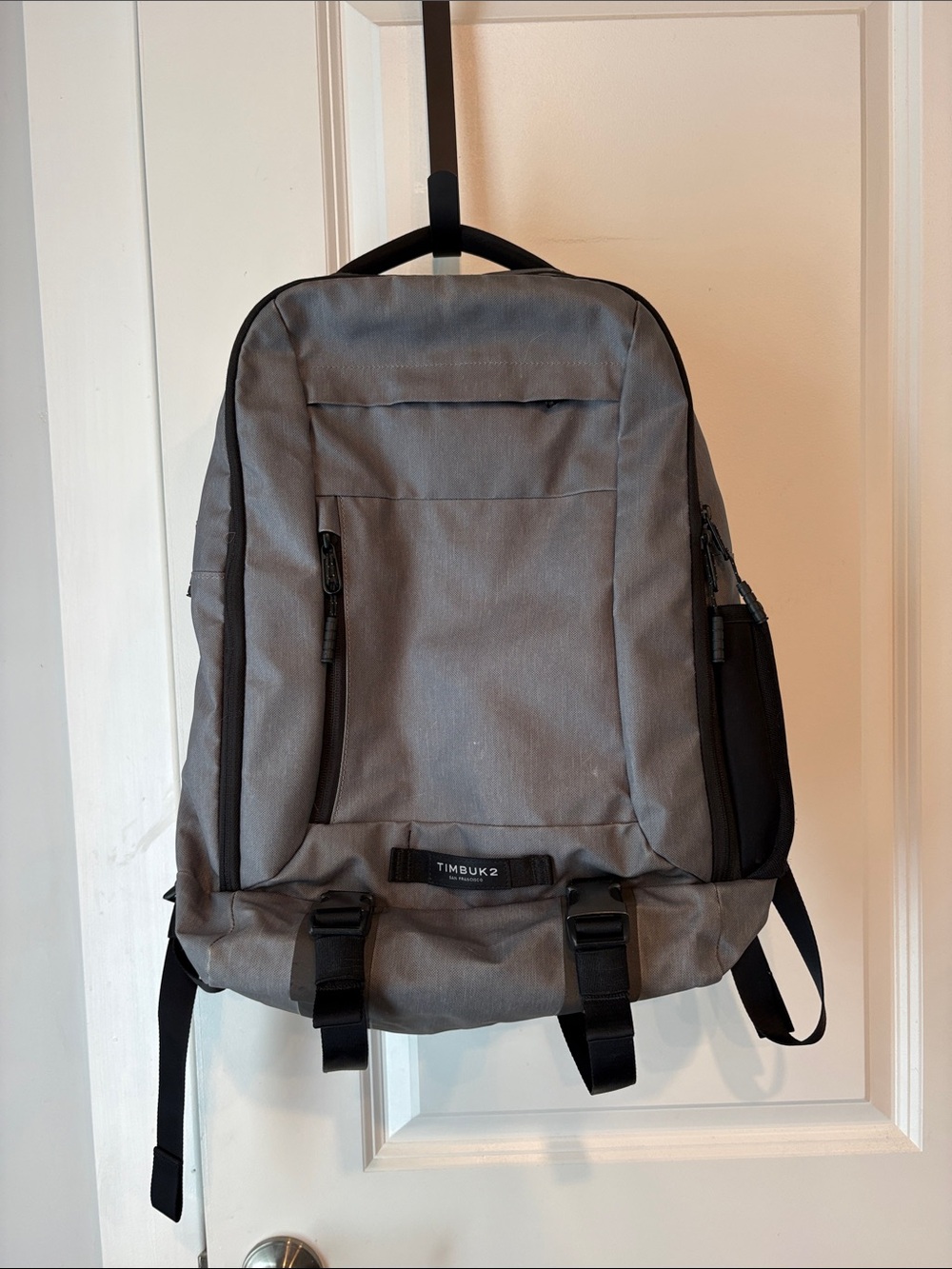 Timbuk2 Gray and Black Backpack with Front Buckles